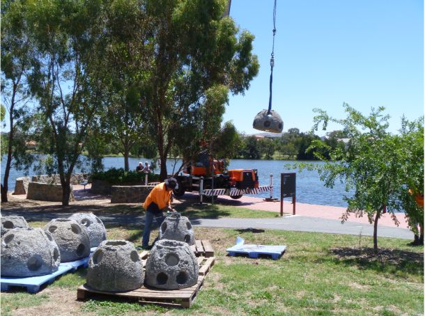 Artificial reefs deployed in Canberra lake